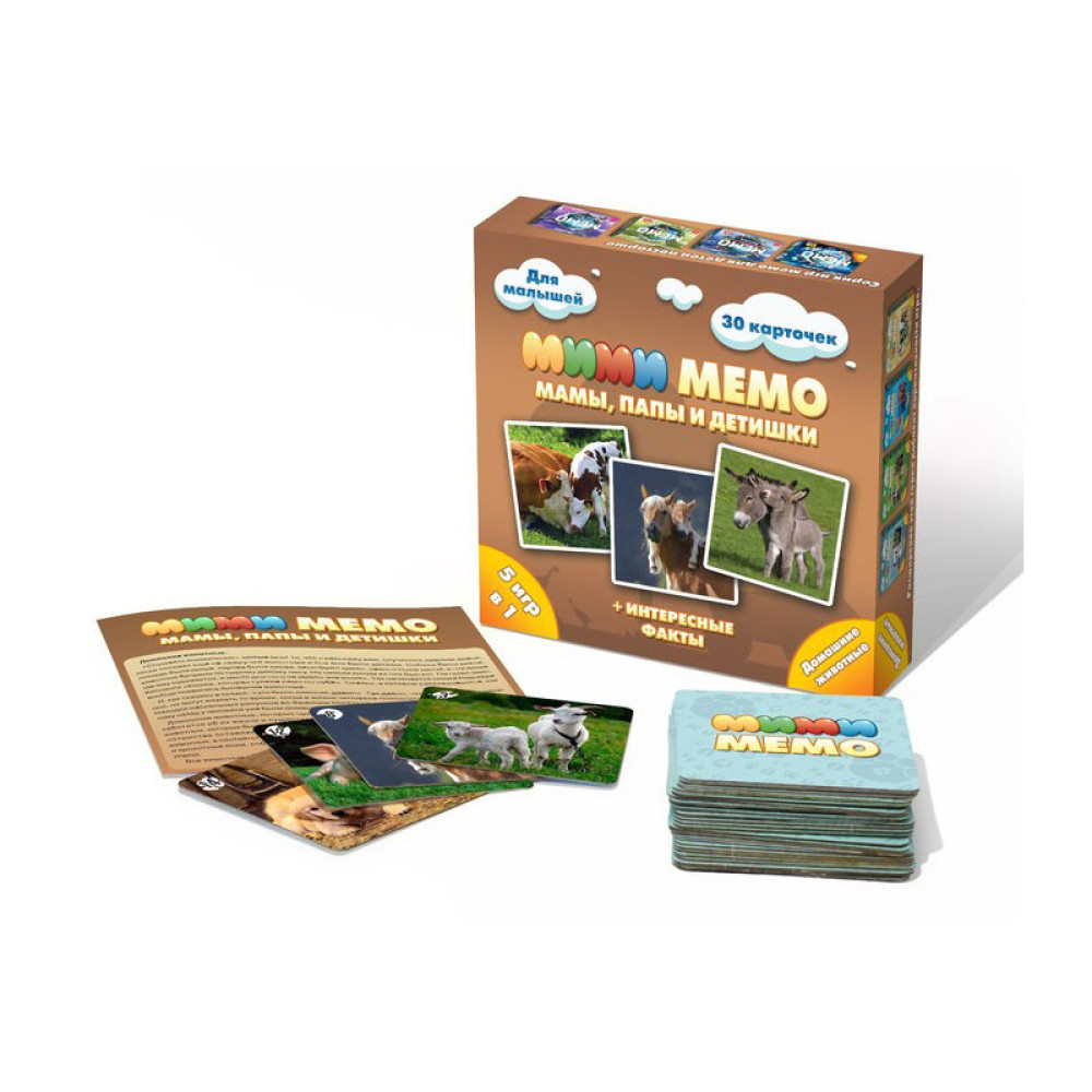 Игра настольная Ми-Ми-Мемо - Домашние животные Игра настольная Ми-Ми-Мемо - Домашние животные