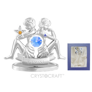 Фигурка Знаки зодиака - Сталь, кристаллы Swarovski - Близнецы