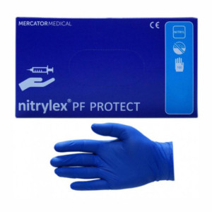 Перчатки нитриловые Nitrylex Protex - Неопудренные - Размер L - 100 шт