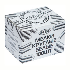 Набор белого мела Алгем - Круглый - 100 штук Набор белого мела Алгем - Круглый - 100 штук