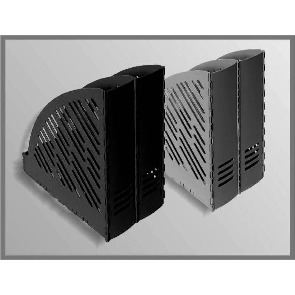 Лоток для бумаг вертикальный сборный Юниопт - 3 отделения - Серый Лоток для бумаг вертикальный сборный Юниопт - 3 отделения - Серый