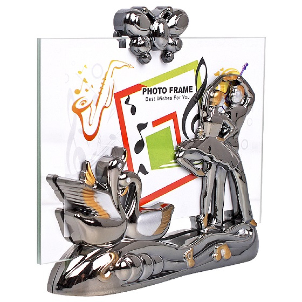 Фоторамка - Пластиковая - 10*15 см - Держатель фото в форме танцующей пары Фоторамка - Пластиковая - 10*15 см - Держатель фото в форме танцующей пары
