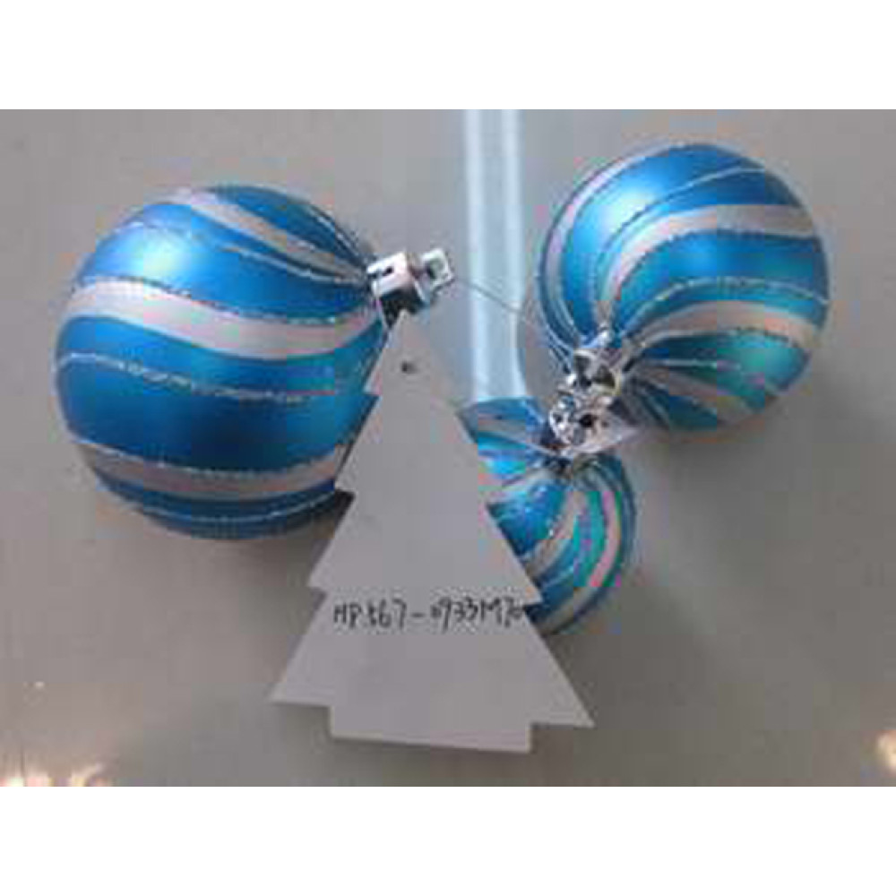 Шар елочный бирюзовый, 3 шт. Шар елочный бирюзовый, 3 шт.