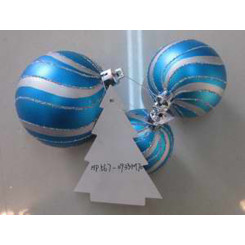 Шар елочный бирюзовый, 3 шт. Шар елочный бирюзовый, 3 шт.