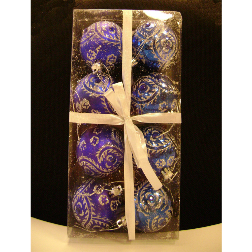 Шар елочный 6 см синий со стразами. Шар елочный 6 см синий со стразами.