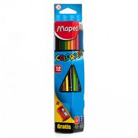 Набор цветных карандашей Maped Color Peps - 12 цветов - С точилкой