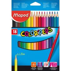 Набор цветных карандашей Color Peps - 18 цветов - Трехгранные