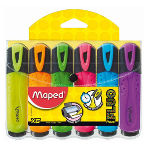 Набор текстовых маркеров Maped FluoPeps - 6 цветов