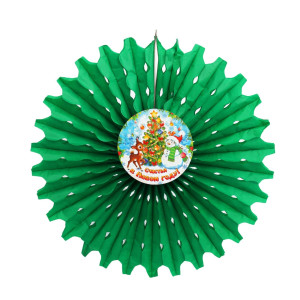 Новогодний бумажный декор - Снеговик - 19,5*0,4*25,5 см