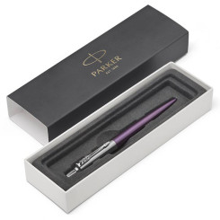 Ручка подарочная автоматическая - Parker Jotter Victoria Violet - Фиолетовый металлик - Синяя