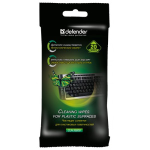 Салфетки чистящие влажные универсальные - Defender - 20 штук