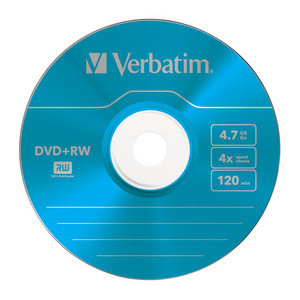 Диск Slim Verbatim DLP Color - DVD+RW - 4.7 Гб
