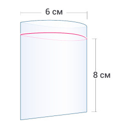 Пакет Zip-Lock - 60*80 мм - 30 мкм - 100 шт