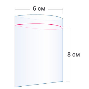 Пакет Zip-Lock - 60*80 мм - 30 мкм - 100 шт