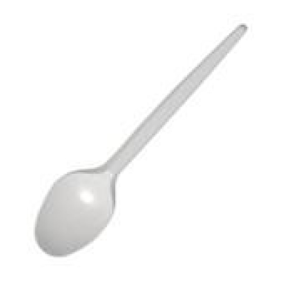 Ложка чайная - Пластик - Белая Ложка чайная - Пластик - Белая