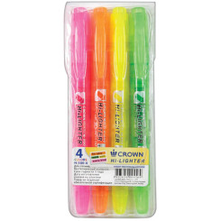 Набор текстовых маркеров Crown - 4 цвета Набор текстовых маркеров Crown - 4 цвета