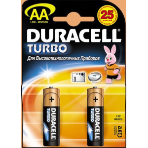 Батарейка Duracell Turbo MN1500 - 1.5 В - АА - 2BP - LR6 - 2 штуки