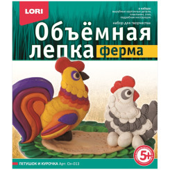 Лепка объемная - Петушок и курочка