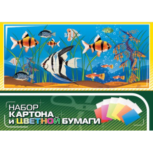 Набор цветной бумаги и картона - А4 - 24 листа