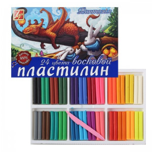 Пластилин Фантазия - 24 цвета - 420 г