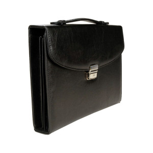 Портфель Planeta - Кожзам - 3 отделения - Черный