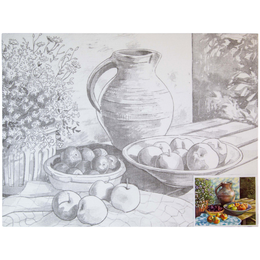 Холст на картоне с контуром - Натюрморт - 30*40 см Холст на картоне с контуром - Натюрморт - 30*40 см