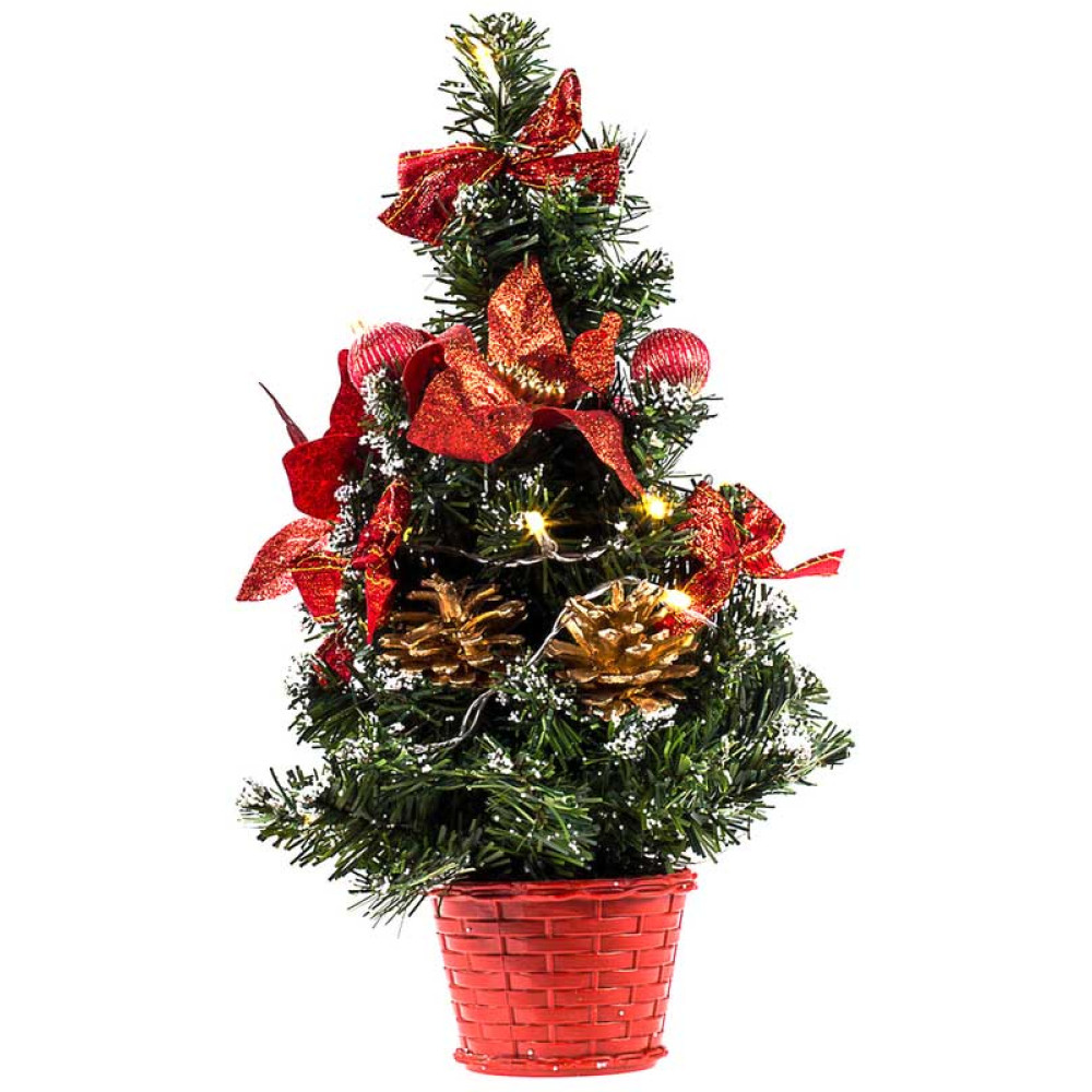 Ель новогодняя с украшением - 35 см Ель новогодняя с украшением - 35 см