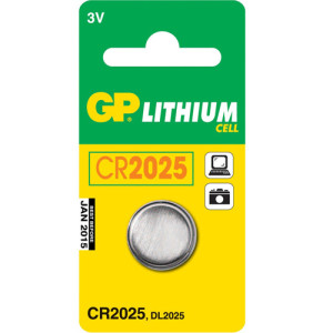 Батарейка литиевая GP - CR2025 - 3В - 20*2,5 мм - 1 штука