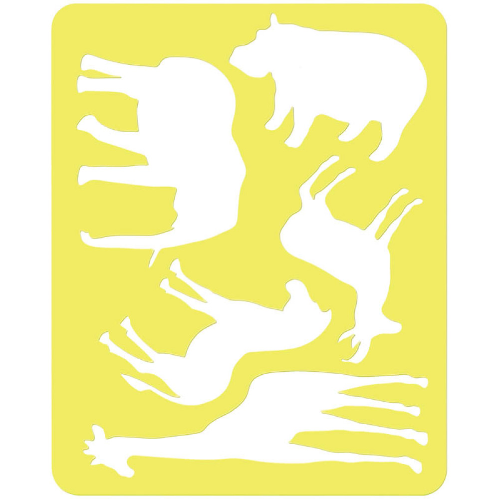 Трафарет - раскраска Животные Африки Трафарет - раскраска Животные Африки