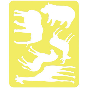 Трафарет - раскраска Животные Африки