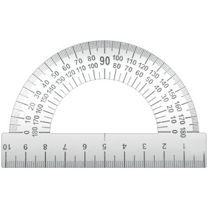 Транспортир металлический ArtSpace - 10 см - 180°
