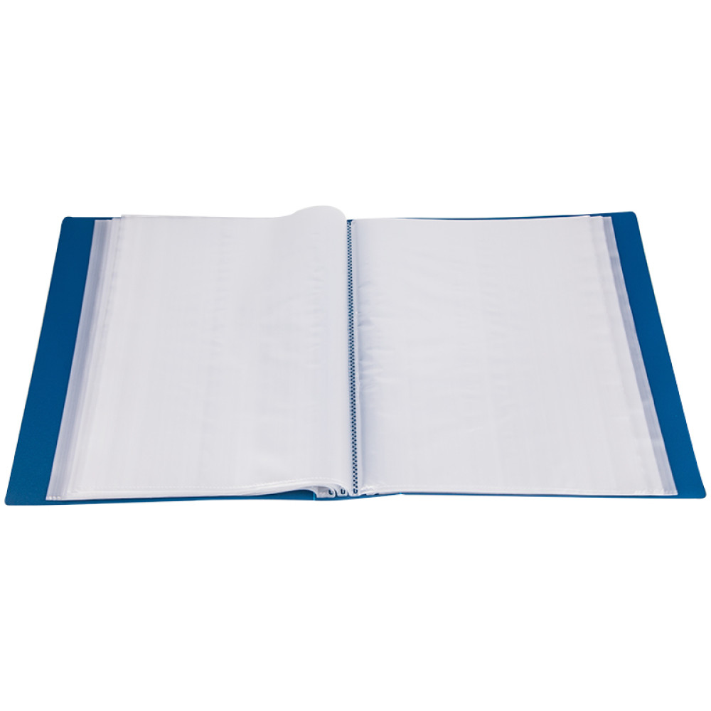 Папка пластиковая OfficeSpace - 100 карманов - 800 мкм - Синяя Папка пластиковая OfficeSpace - 100 карманов - 800 мкм - Синяя