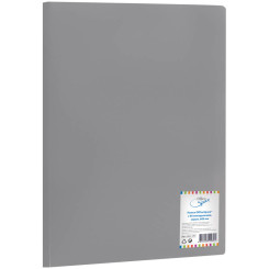 Папка пластиковая OfficeSpace - 40 карманов - 600 мкм - Серая Папка пластиковая OfficeSpace - 40 карманов - 600 мкм - Серая