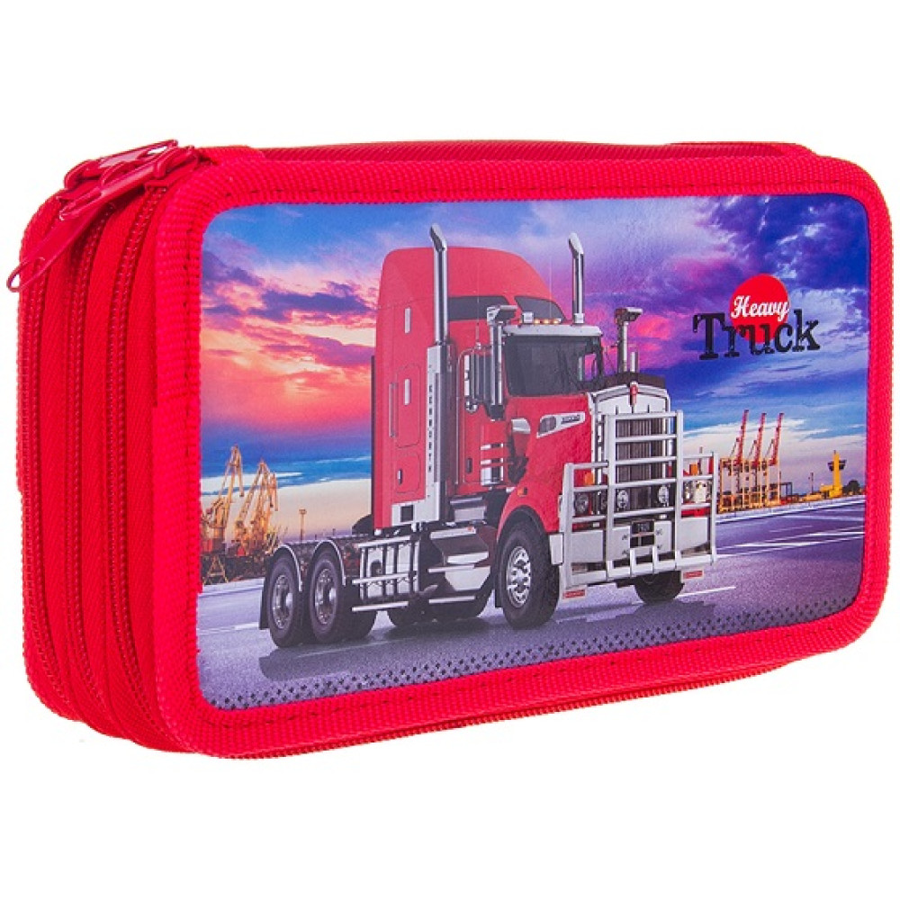 Пенал Грузовики - 3 отделения - 190*110 - Ламинация Пенал Грузовики - 3 отделения - 190*110 - Ламинация