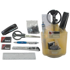 Набор канцелярский O-Life - Вращающийся - Пластмасса - 8 предметов - Желтый Набор канцелярский O-Life - Вращающийся - Пластмасса - 8 предметов - Желтый