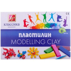 Пластилин Луч Классика - 8 цветов - 160 грамм - Со стеком
