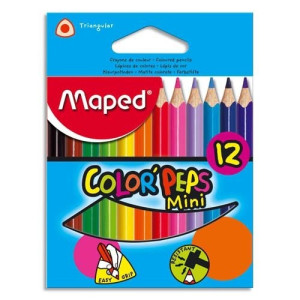 Мини-карандаши Maped Color'peps- 12 цветов - Треугольный корпус