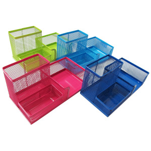 Подставка канцелярская MG - Металлическая - 3 секции - Ассорти