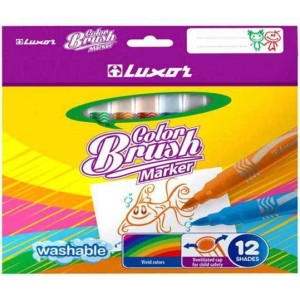 Фломастеры Luxor Color Brush - 12 цветов