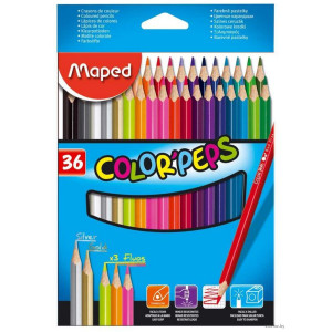 Карандаши цветные Maped Color Peps - 36 цветов - Трехгранные