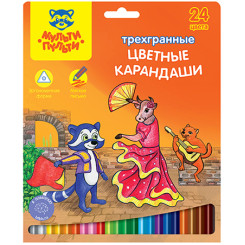 Карандаши цветные Мульти-Пульти Енот в Испании - 24 цвета Карандаши цветные Мульти-Пульти Енот в Испании - 24 цвета