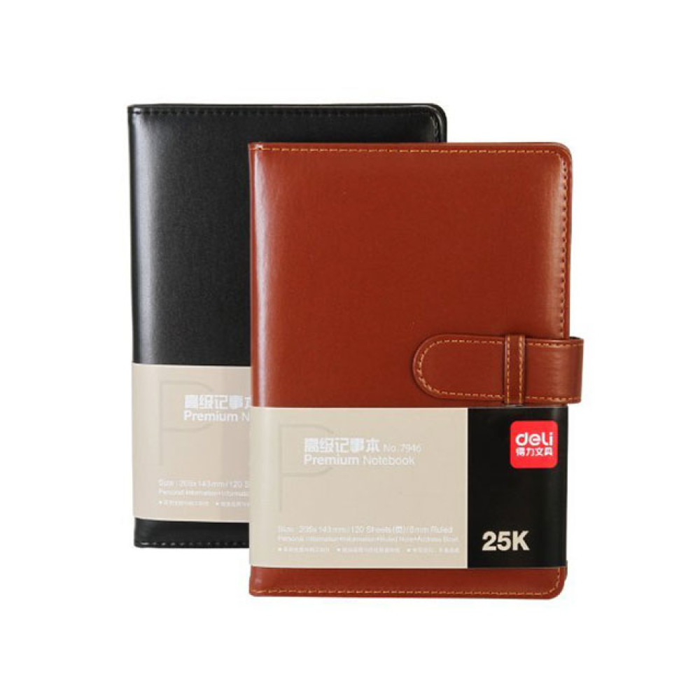 Ежедневник недатированный Deli - А5 - Кожзаменитель - 120 листов Ежедневник недатированный Deli - А5 - Кожзаменитель - 120 листов