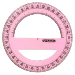 Транспортир Стамм - 360 градусов - Пластик - Ассорти Транспортир Стамм - 360 градусов - Пластик - Ассорти