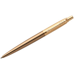 Ручка шариковая Parker Jotter Premium West End Brushed Gold - 1 мм - Синяя