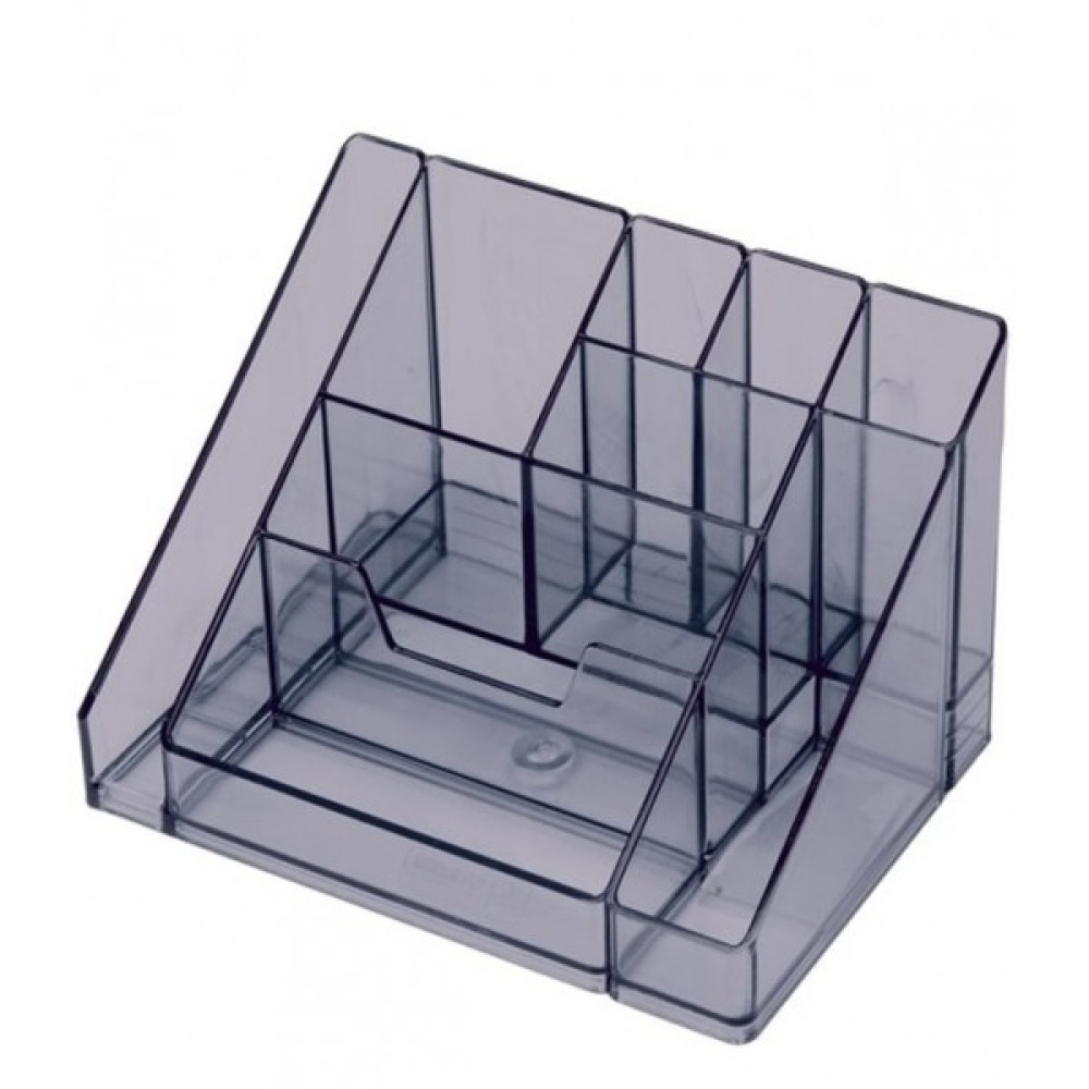 Подставка канцелярская Стамм Каскад - 9 отделений - Дымчатая Подставка канцелярская Стамм Каскад - 9 отделений - Дымчатая