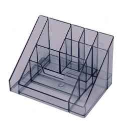 Подставка канцелярская Стамм Каскад - 9 отделений - Дымчатая Подставка канцелярская Стамм Каскад - 9 отделений - Дымчатая