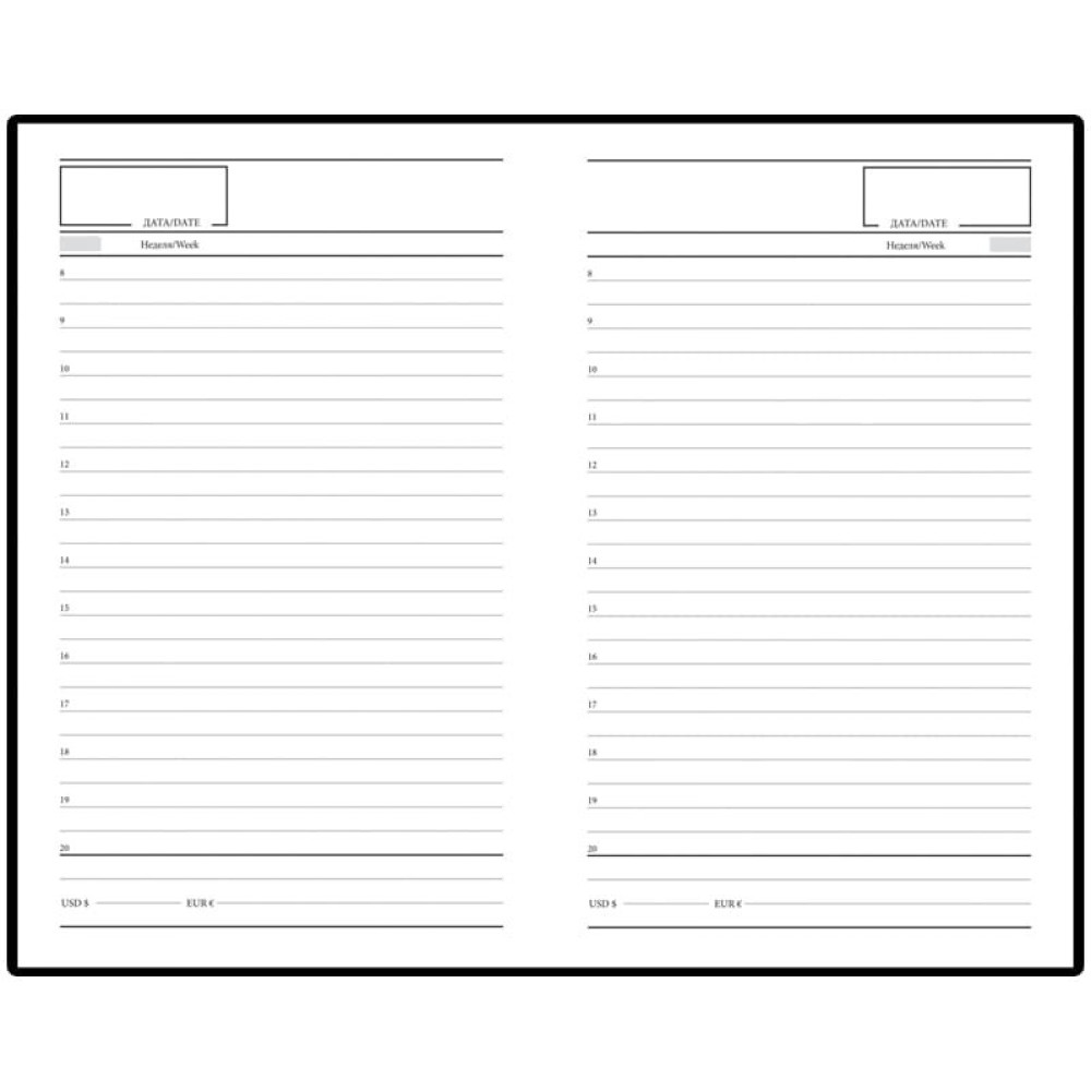 Ежедневник недатированный Office Space - А5 - 160 листов - Бумвинил - Зеленый Ежедневник недатированный Office Space - А5 - 160 листов - Бумвинил - Зеленый