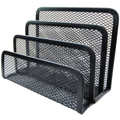 Подставка канцелярская HORER-3 отделения - Металлическая - Черная Подставка канцелярская HORER-3 отделения - Металлическая - Черная