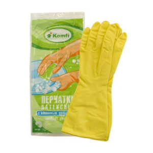 Перчатки хозяйственные резиновые Komfi Comfort - S размер