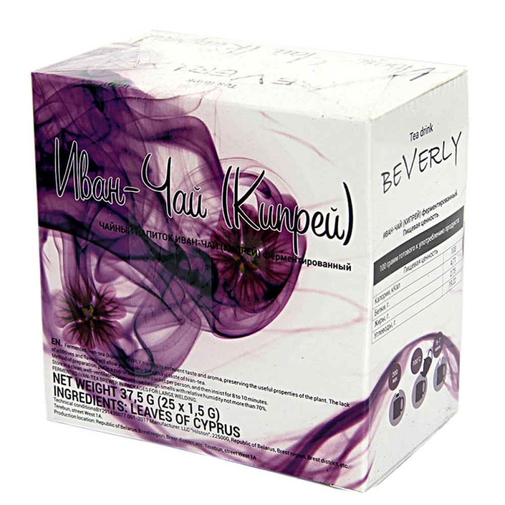 Чай Beverly - Иван-чай - 25 пакетиков Чай Beverly - Иван-чай - 25 пакетиков